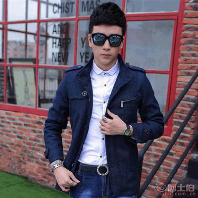 經(jīng)典與潮流的碰撞 名仕狼男裝風衣中長款立領(lǐng)韓版休閑大衣深度解析